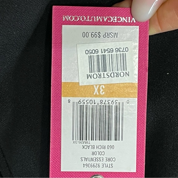 NWT Vince Camuto Black Trowsers Pants Pockets size 3X - Picture 7 of 10